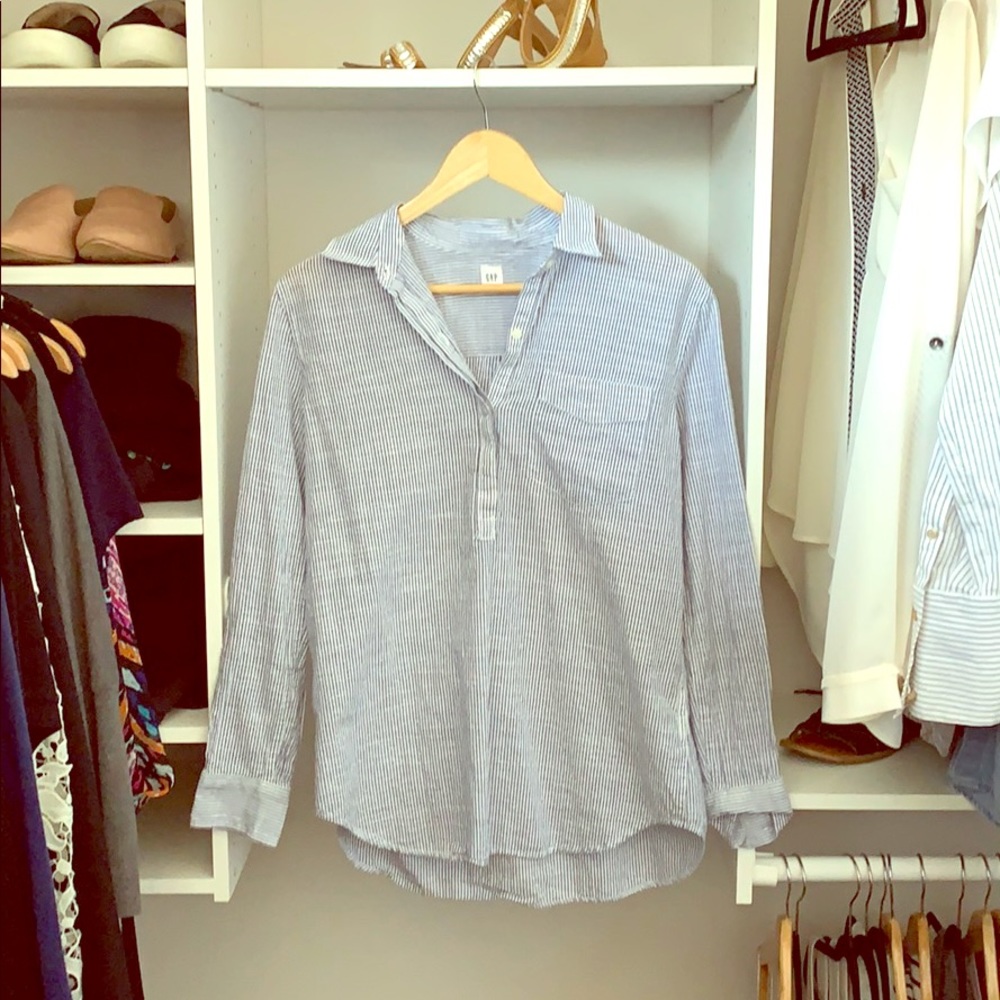 Boyfriend fit 3/4 button